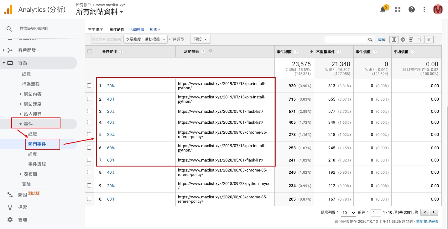 GA 滾軸事件搜集