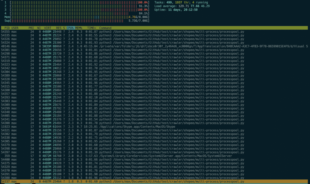 multi processing pool 90
