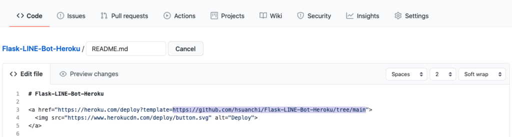 readme flask line bot