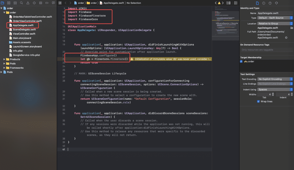 swift firebase